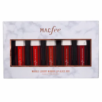 

5Pcs/Set Matte Lip Gloss Set Color Stay Liquid Lipstick Waterproof Long Lasting Pigmented Liquid Lipstick Lip Balm maquiagem