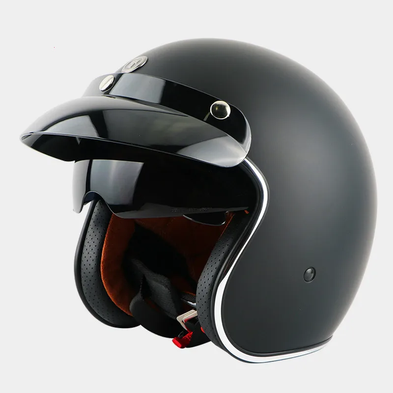 Шлем TORC T57 с открытым лицом винтажный мото rcycle шлем Ретро 3/4 Lucky star moto casco moto cicleta Capacete с внутренним козырьком - Цвет: Model 3