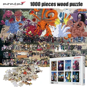

MOMEMO Wooden Puzzle 1000 Pieces Cartoon Anime NARUTO High Definition Puzzles Assembling Toys for Adult Children Toys Gifts