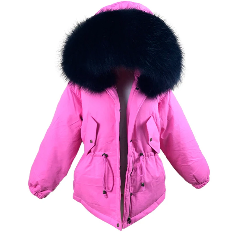 Женские зимние пуховики с воротником из натурального меха енота, короткие пальто с капюшоном, зимняя утепленная куртка с отстегивающимся меховым воротником, парка