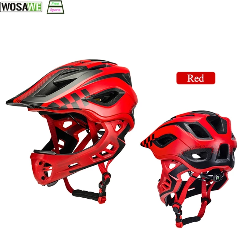 

ROCKBROS 2 In 1 Full Covered Child Helmets Bike Bicycle Cycling Children Helmets EPS Sport Safety Hats Boy Girl Motorcycle Hat