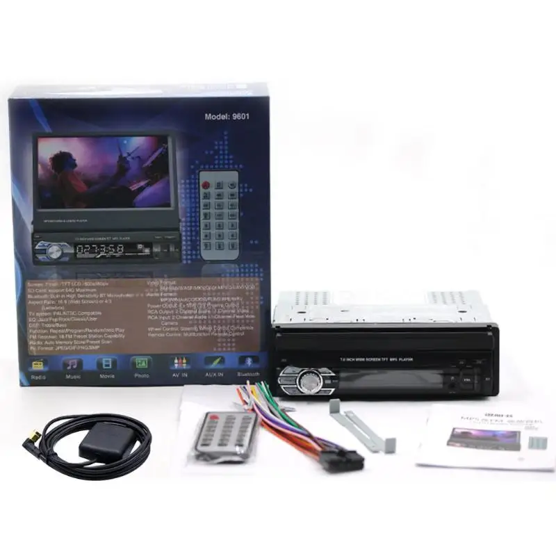 Clearance 7in Touch Bluetooth Car GPS MP5/MP3 Player Radio USB/TF/AUX Map+Rearview Universal GPS Navigation 16