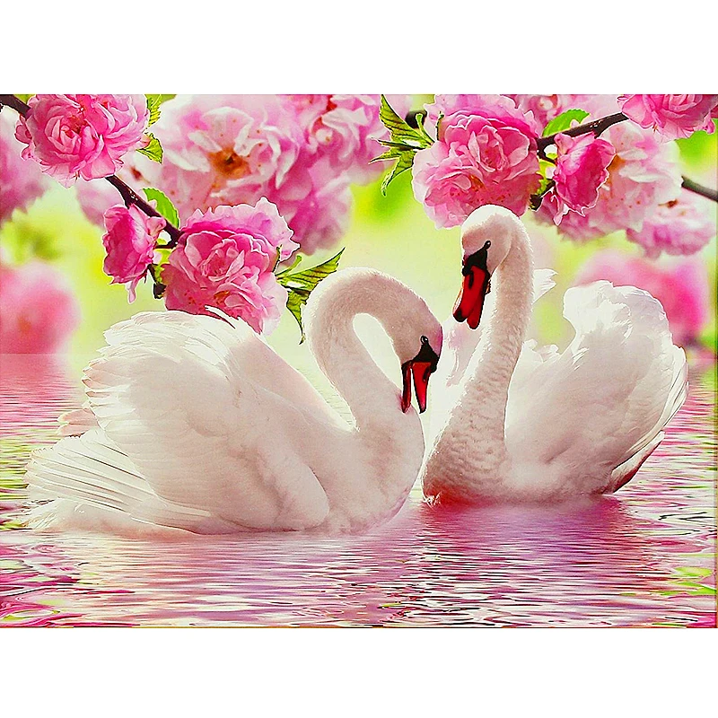

5d diy diamond embroidery swan lover diamond painting Cross Stitch diamond mosaic sale arts Rhinestone mosaic home decoration