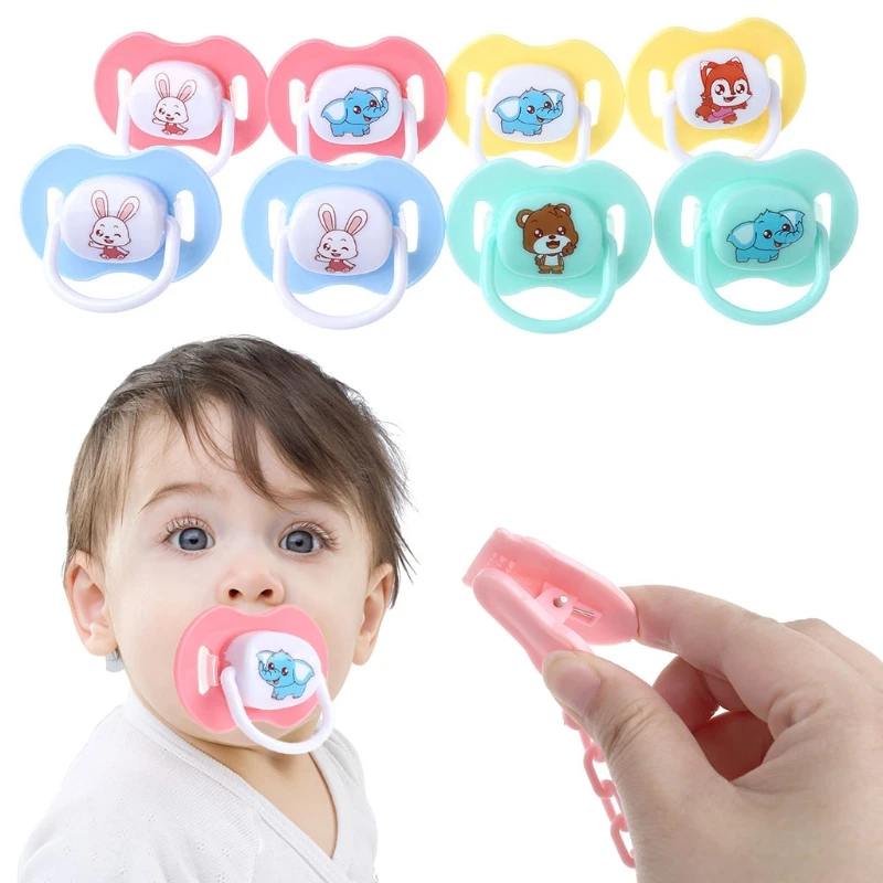 

3Pcs/Set Baby Silicone Pacifier Nipple Soother Infant Teether With Pacifier Clip Baby Pacifier