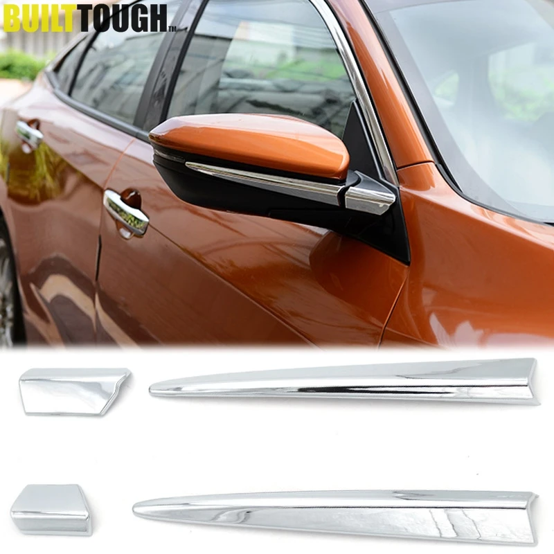 

Side Door Mirror Rear View Rearview Cap Pillar Strip Chrome Cover Trim Molding Cover Car Styling For Honda Civic 2016 2017 2018
