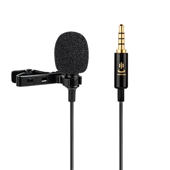 

Professional Microphone Clip-on Lavalier Mic Cable Length 6M for Canon Sony Nikon Camera Camcorders DV DSLR for Studio Recording