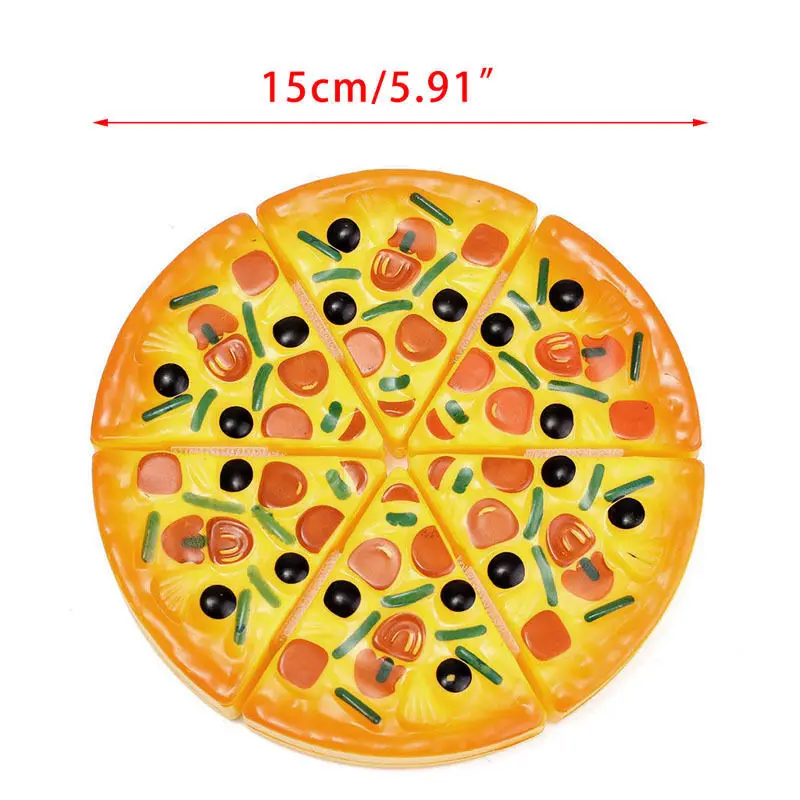 

2017 Brand New 6PCS Childrens Kids Pizza Slices Toppings Pretend Dinner Kitchen Play Food Toys Kids Gift