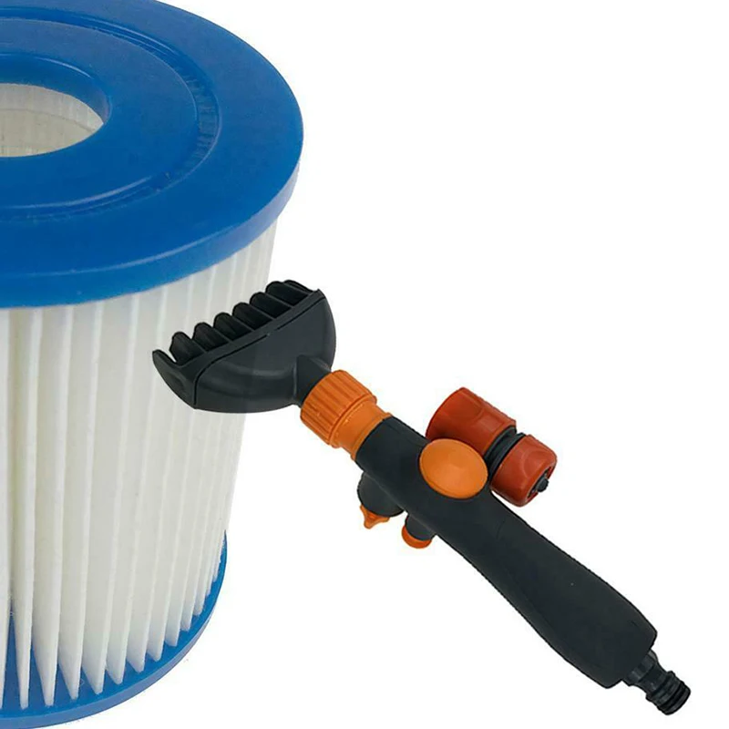 

Adjustable Filter Cleaning brush Handheld Rinsing Swimming Pool Hot Tub Cartridges Heavy Duty