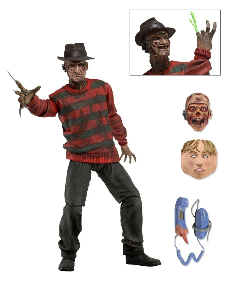 With Led Suit Nightmare On Elm Street Freddy Krueger 3D Jason Friday The 13th Part Leatherface Chainsaw MASSACRE Action Figure (11)