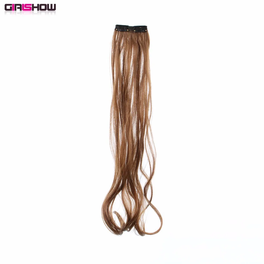 Girlshow 24" Long Two Clips Onepiece Clips in Hair Extension Heat
