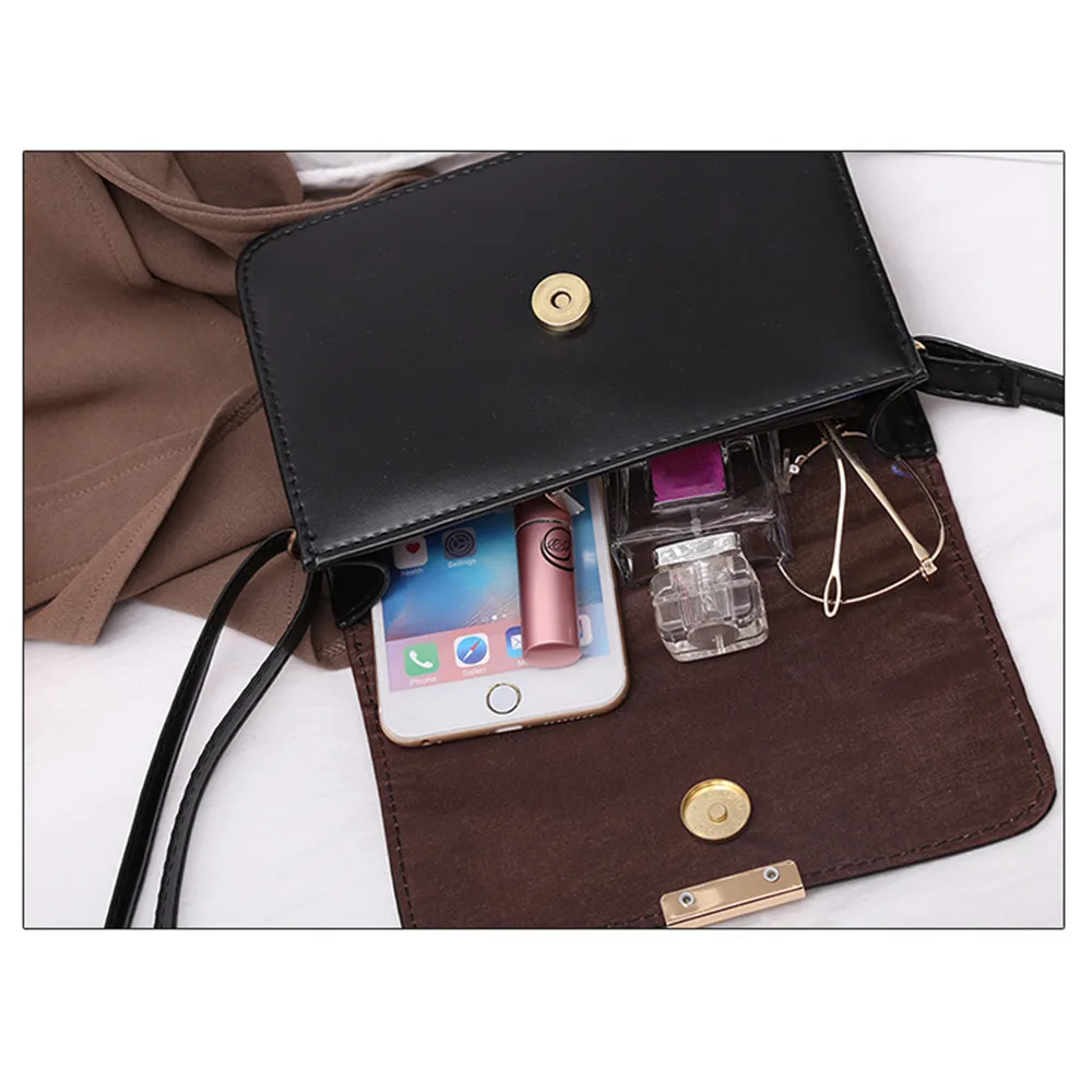 Simple Flap Shoulder PU Leather Bags Women Girls Pure Color Mini Messenger Chest Bag Cross body Handbags bolsa feminina Simple Flap Shoulder PU Leather Bags Women Girls Pure Color Mini Messenger Chest Bag Cross body Handbags bolsa feminina