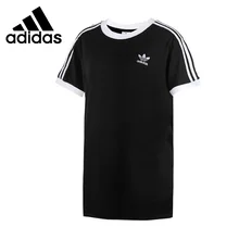 Новое поступление, оригинальные женские футболки с 3 полосками, спортивная одежда с коротким рукавом