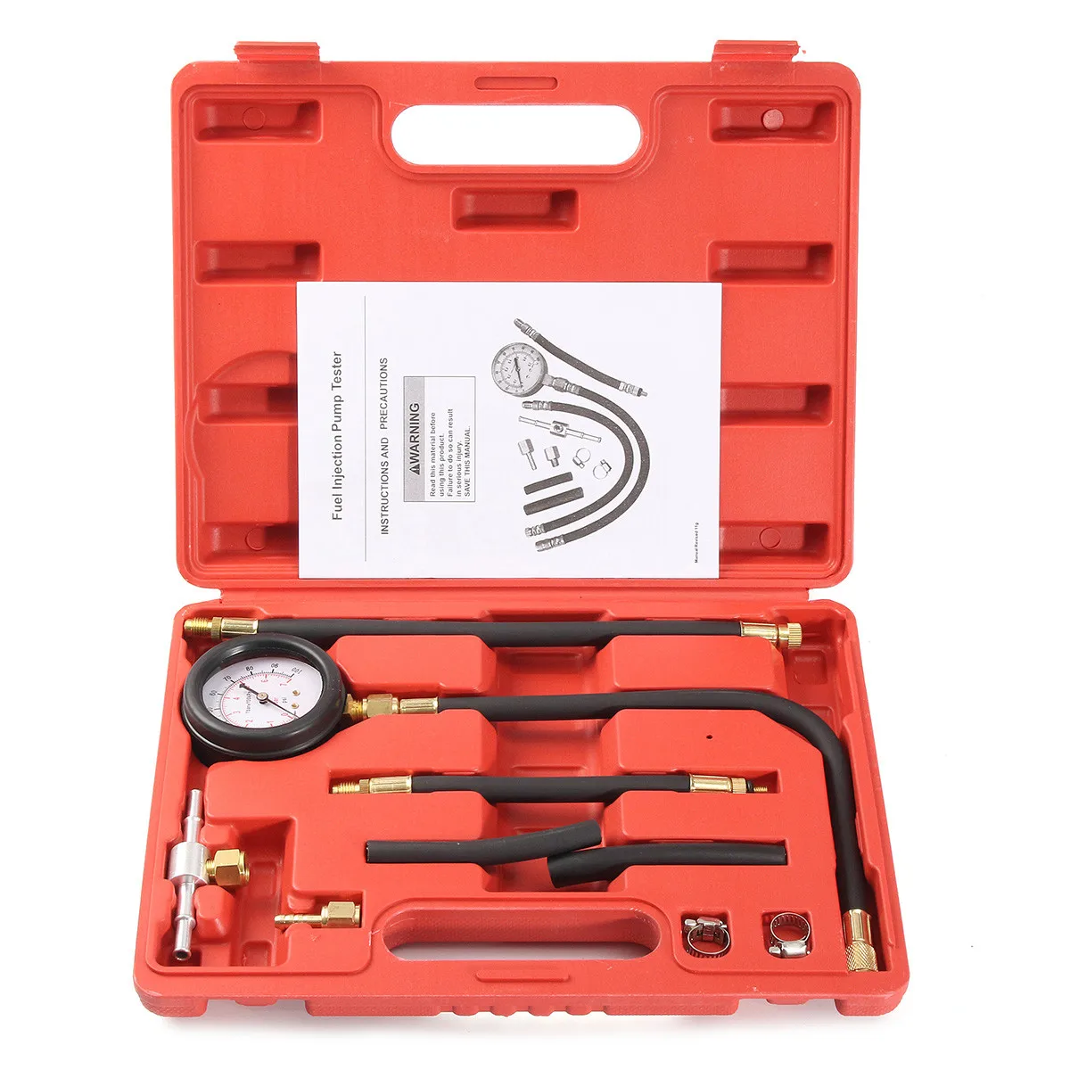 

Autoleader Auto Fuel Injection Pump Pressure Tester Kit Car Petrol Gas Engine Cylinder Compression Gauge Car Diagnostic Tool