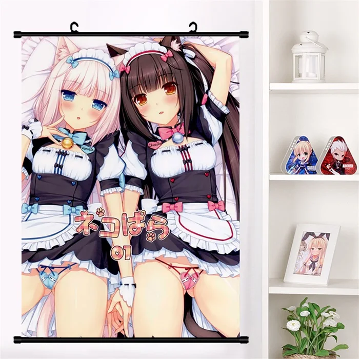 Аниме NEKOPARA Neko Para Chocolat ванильный сексуальный милый настенный свиток плакат Настенные подвесные плакаты коллекция домашнего декора