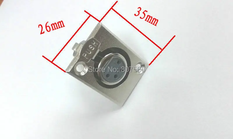 

5PCS 4 pin FEMALE XLR Chassis Mounted Socket panel adapter