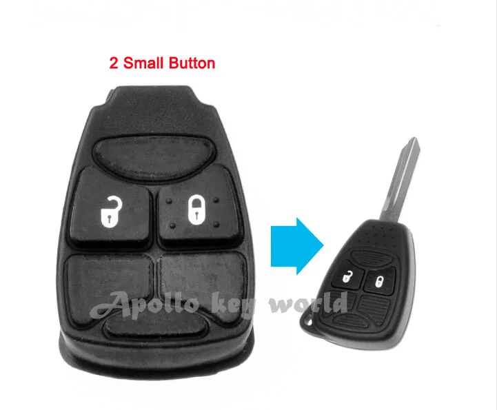 

2 Button Replacement Remote Rubber Button Pad For Chrysler (Small Button)5PCS/lot
