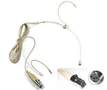 

Double Earhook Headset Microphone with 4 Pin XLR Plug for SHURE Wireless system