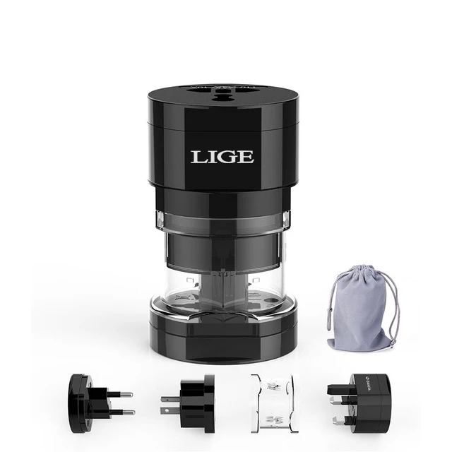 

LIGE Electric Plug Power Socket Adapter International Travel Adapter Universal Travel Socket USB Power Charger Converter UK US
