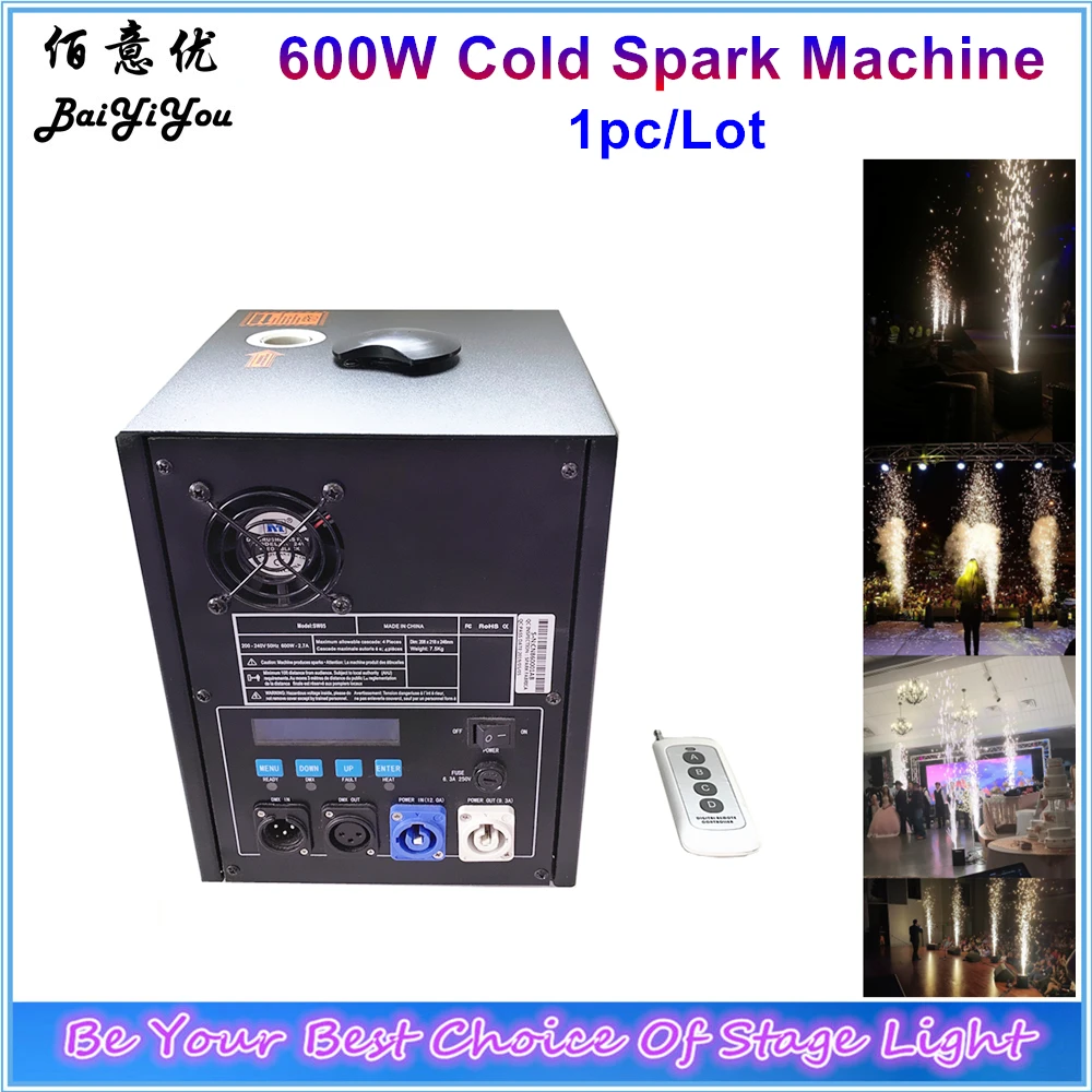 1 шт./лот пульт дистанционного управления машина фейерверков DMX Spark фонтан 600W