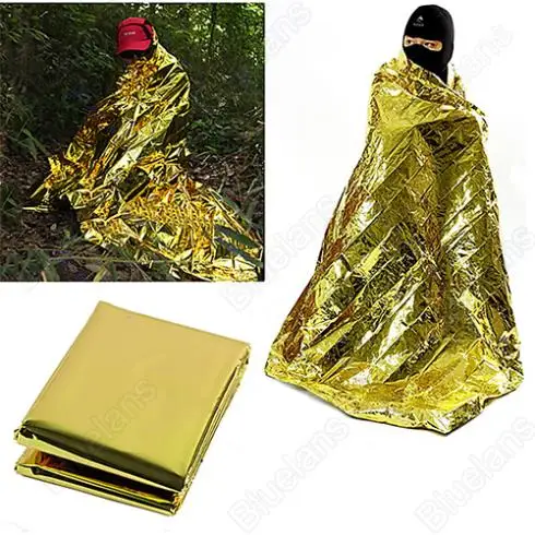2.1*1.3m 50g Emergent Blanket Rescue First Aid Waterproof Travel Camp Tent Hike Outdoor Survive Silver Tool Hunt Thermal