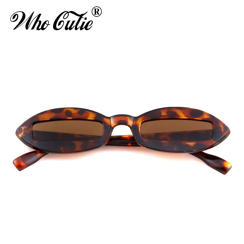 WHO CUTIE, маленькие овальные солнцезащитные очки для женщин, фирменный дизайн, Ретро стиль, черепаха, кошачий глаз, оправа, 90 S, солнцезащитные очки, оттенки 584