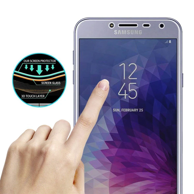 Закаленное стекло для samsung Galaxy J4 на J400 J400F/DS Защитная крышка для samsung J4 защитный чехол стекло Sklo 9H