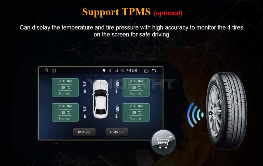 YMODVHT 10,1 дюймов 4 Гб+ 64 ГБ Android 9,0 Автомобильный DVD Радио для Kia K5 Optima Стерео gps навигация Мультимедиа