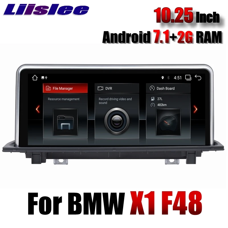 Android 7.1 Navi CarPlay 10.2 INCH 2G RAM Liislee For BMW X1 F48 2012~2018 Original NBT EVO System Car Multimedia GPS Navigation 15