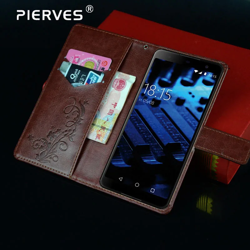 

Pierves Luxury Flip PU Leather Wallet Cover Phone Case For BQ BQ-5707G Next Music