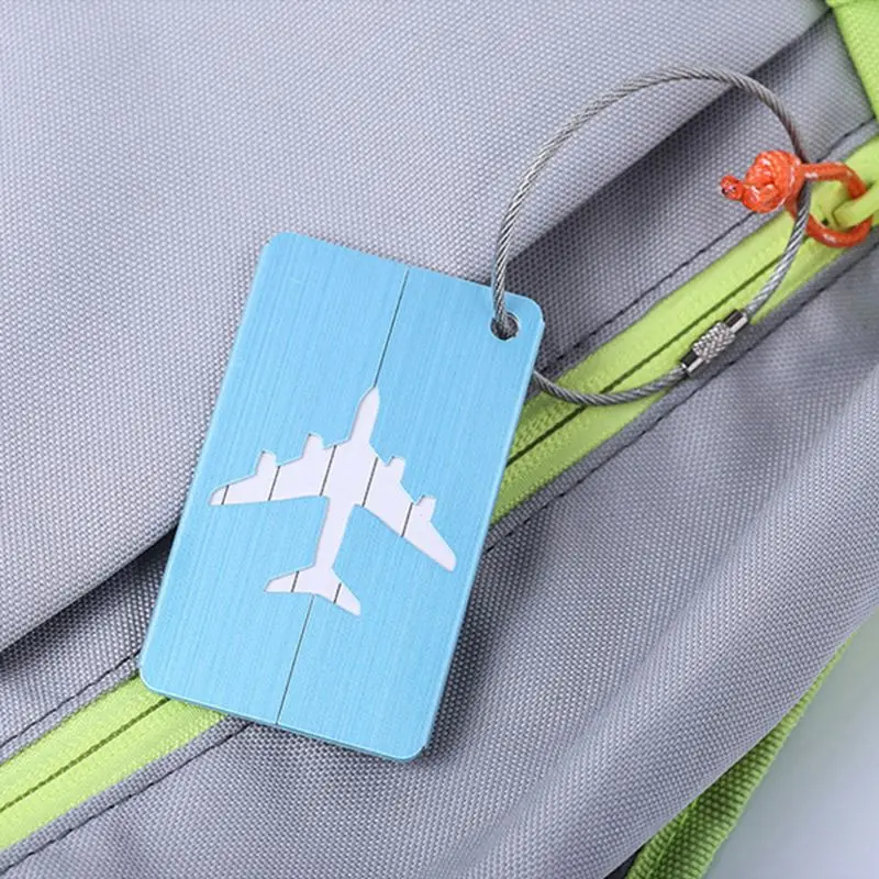 2019 Cute Luggage Tag Aluminum Alloy Air Plane Travel Suitcase Name Address ID Label Address Holder Boarding travel accessories 2019 Cute Luggage Tag Aluminum Alloy Air Plane Travel Suitcase Name Address ID Label Address Holder Boarding travel accessories