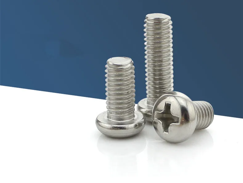 

50pcs M3x3mm-25mm Metal Stainless Philips Head Screw Round Head Stainless Screws