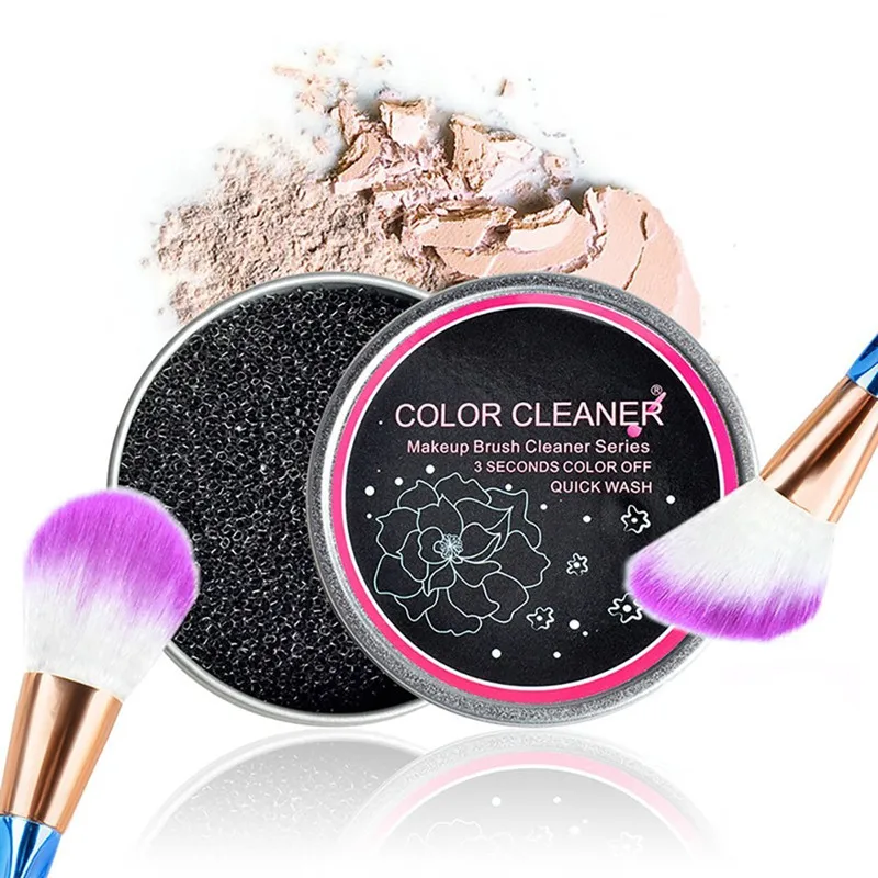 3 Second Color Off Makeup Brush Cleaner Sponge Easily Remove Eye Shadow