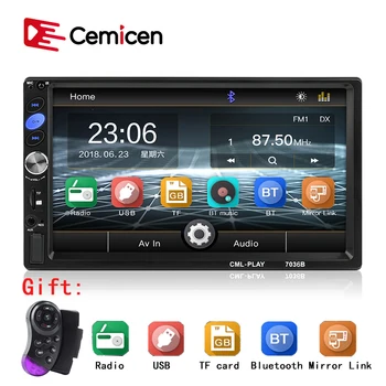 

Car Stereo Bluetooth 7" HD Touch Screen MP5 Player Support BT/FM/AUX/USB/SD Mirror Link Remote Control 2 din Car Radio Autoradio