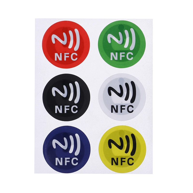 6 шт./лист NFC метки наклейка s NTAG213 NFC метки RFID клейкая этикетка наклейка универсальные этикетки Ntag213 RFID бирка для всех NFC телефонов