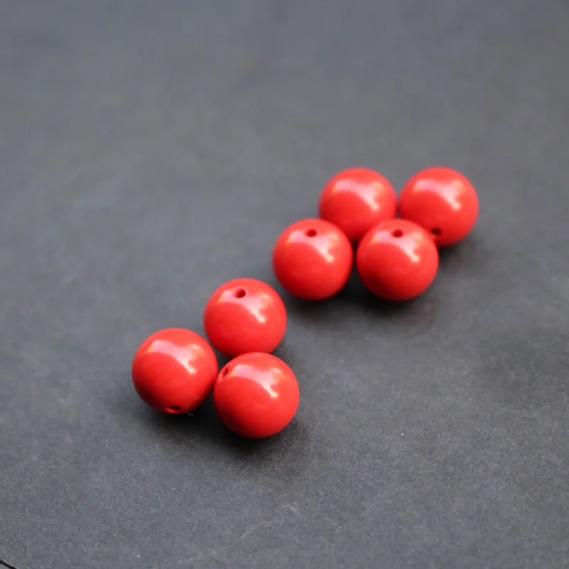 

30pcs/lot 10mm 12mm Synthetic Coral beads Round Red color for Jewelry making