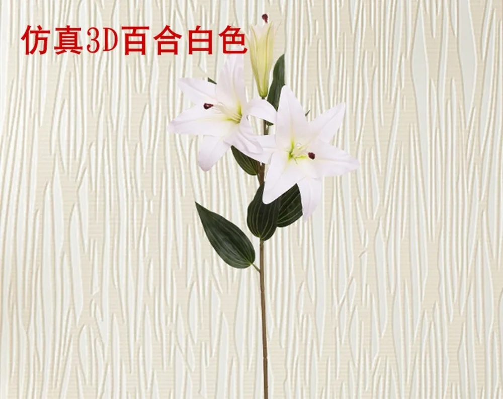 

Simulation lily home decoration Christmas birthday party Single branches simulation flower mini foam rose bonsai