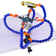 Aux подставка для паяльника инструмент руки PCB помощь рукоделия Гибкая Настольная база тиски зажим 5 когтей