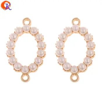 

Cordial Design 50Pcs 15*25MM Jewelry Accessories/Earrings Connectors/DIY Making/Imitation Pearl/Hand Made/Earring Findings