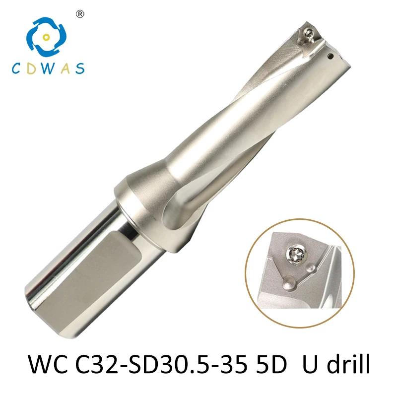 WC C32 SD30.5 31MM 32MM 33MM 34MM 35MM 5D U Drilling Shallow Hole indexable insert drills Fast Drill Bit CNC For Type Inserts |