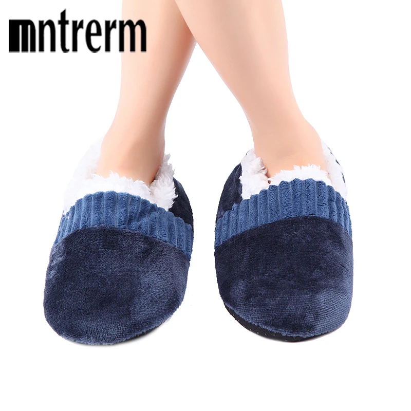 Mntrerm Men Shoes Winter Slippers Warm Soft Non Slip Home Furry Floor Six Color huismerk kopen in de aanbieding