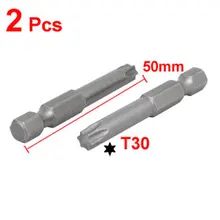 Uxcell Лидер продаж 2 предмета 1/4 дюймовые шестигранные T30 магнитный наконечник звездообразные насадки для отверток 50 мм Длина