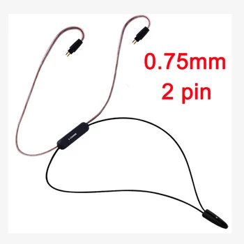 

0.75mm 2 Pin Apt-X Bluetooth Cable for AS10 ES4 ZSR ZSA ED16 ZST ZS5 ZS6 ZS10 ES3 Headphone Replacement Earphone Aptx Cable