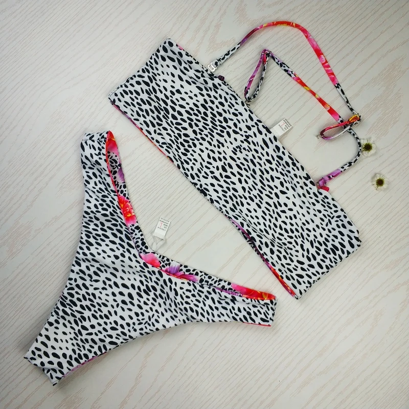 

Bikini 2019 Sexy Women Sexy Fashion Leopard Print Push-Up Padded Bra Beach Bikini Set Swimsuit Beach Bathing Female Suit