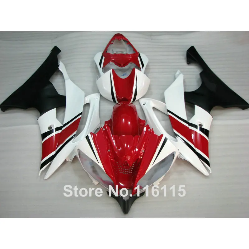 Набор обтекателей ABS для YAMAHA R6 2008 2014 белый черный красный обтекатель YZF 08 13 14 #2112