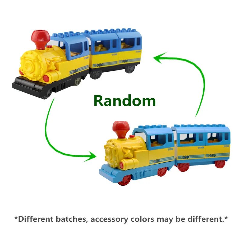 Marumine блоки Duplo с батарейным питанием поезд игрушки Строительные Кирпичи Детские развивающие игрушки подарок Электрический поезд для детей