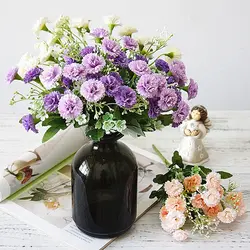 2019 новый красивый сиреневый искусственный шелк цветы Малый букет цветов вечерние Весна Свадебные украшения mariage поддельные цветок