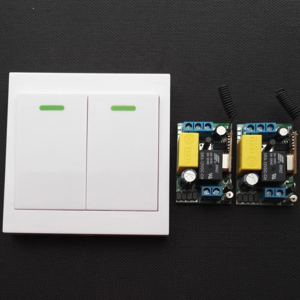 433 315 Mhz AC 220 V 1 CH Пульт дистанционного управления переключатель приемник беспроводной RF вкл. Выкл. передатчик для зала спальни лампы вкл. смарт - Цвет: 2 Receiver 1Remote