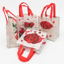 Новинка; модная, сумка, шоппинга Роза-Плетеный с покрытием 3D-Сумка Женская охрана окружающей среды Материал сумка прочный мешок