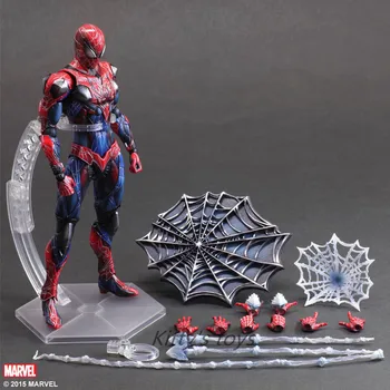 

Spiderman Action Figure Play Arts Kai Spider Man 250MM Anime Model Toys Superhero Playarts Spider-Man Free shipping kb0333