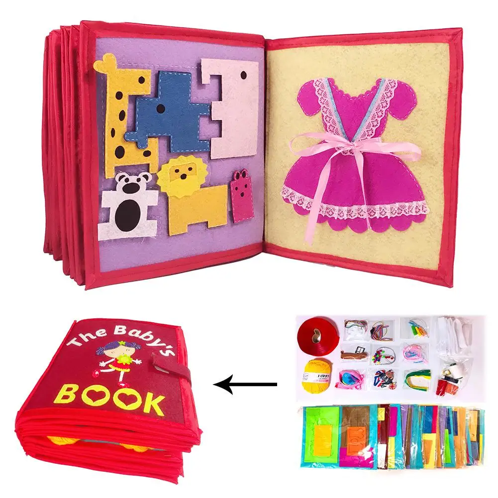 3D детская тканевая книга Сделай Сам Нетканая книга с живописными иллюстрациями ручной Интеллектуальный пазл, детская игрушка для развития